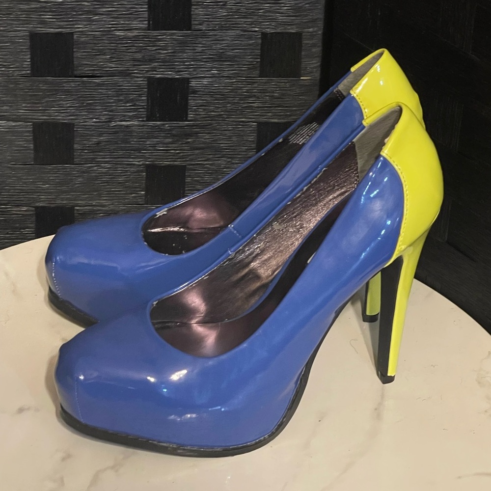 Simply Vera Vera Wang High Platform 5" High Heels Blue/Green Women's- Size 6M - Picture 2 of 13